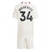 Koszulka piłkarska Manchester United Donny van de Beek #34 Strój Trzeci dla dzieci 2023-24 tanio Krótki Rękaw (+ Krótkie spodenki)